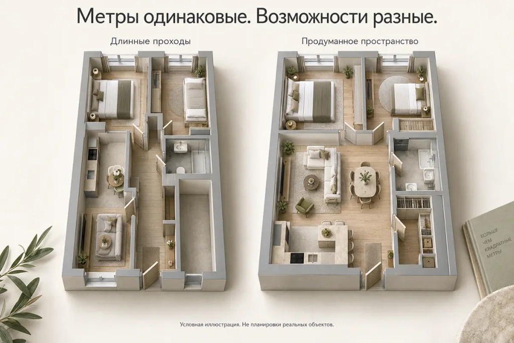 гид по инвестициям в недвижимость - метры одинаковые - возможности разные